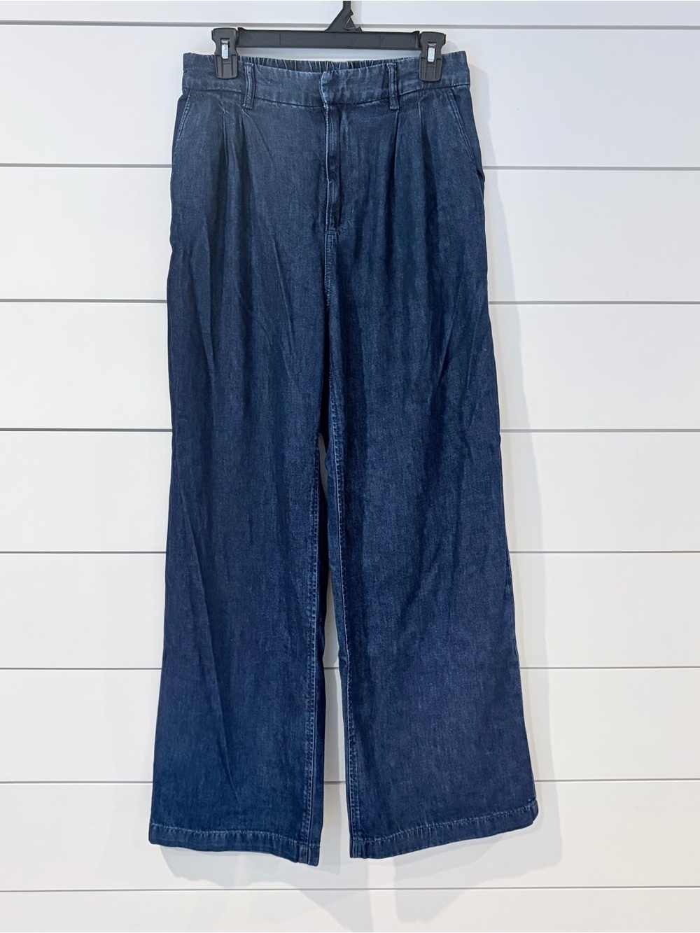GAP Ultrasoft Denim Trouser High Rise Wide Leg Jeans Dark Academia Size 8 Preppy
